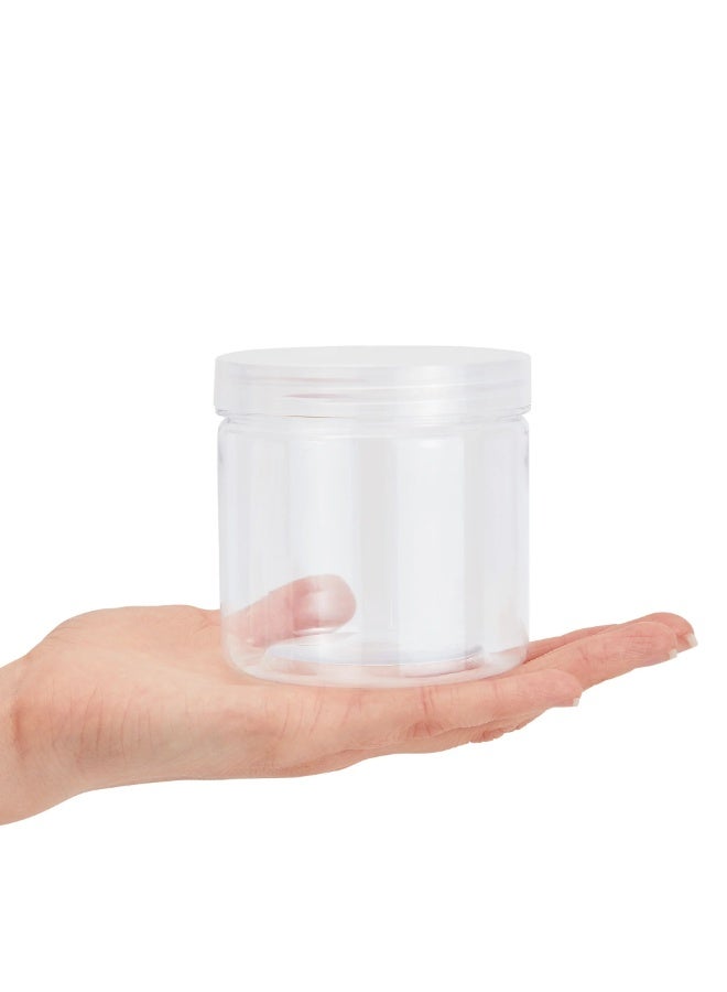 RR BRAND Plastic Slime Containers with Lids – Clear 12 oz, 8 Pack - Image 4
